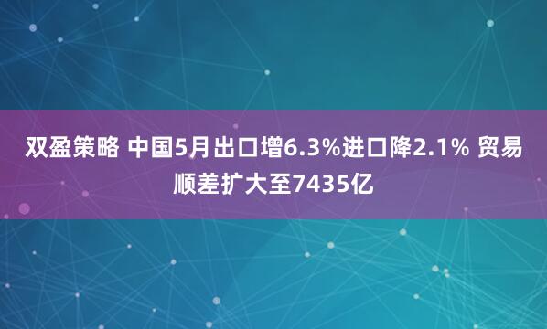 双盈策略 中国5月出口增6.3%进口降2.1% 贸易顺差扩大至7435亿
