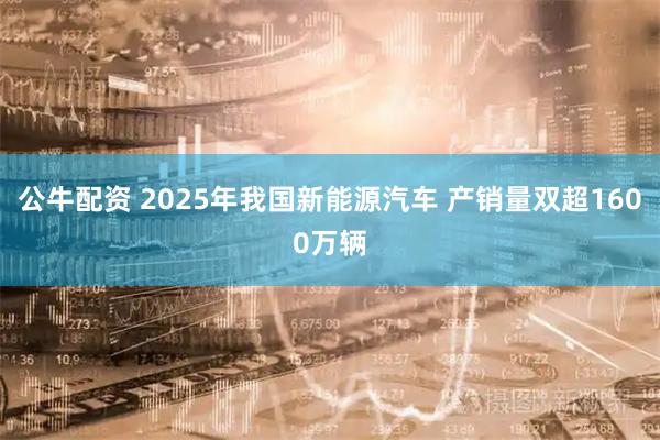 公牛配资 2025年我国新能源汽车 产销量双超1600万辆